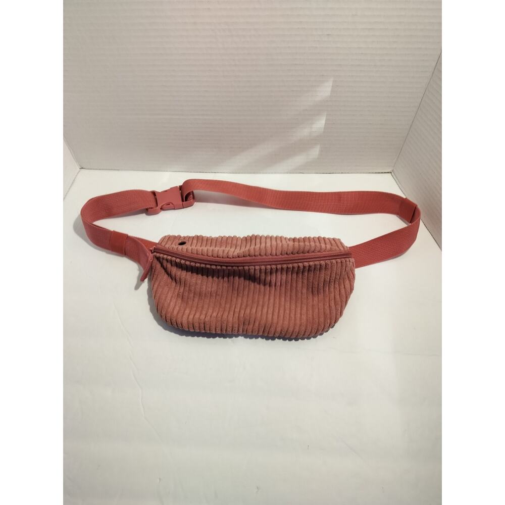 Bumbag Pink Courdoroy Belt Strap Adjustable Paisley Fanny Pack